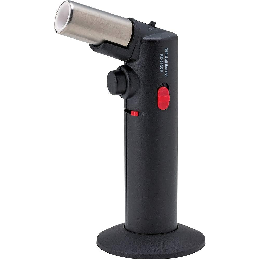 Shinfuji Burner Filling Type Power Torch RZ-512CR [Cooking BBQ] [Compact and Easy to Handle] [Economical Gas Filling Type] [Thick Mouth Type]
