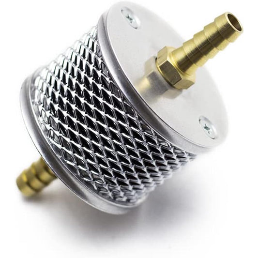 MOTOR ROCK Billet Breather Filter for Harley-Davidson Aluminum Fabric/Brass Fabric/Chrome MR-IN017
