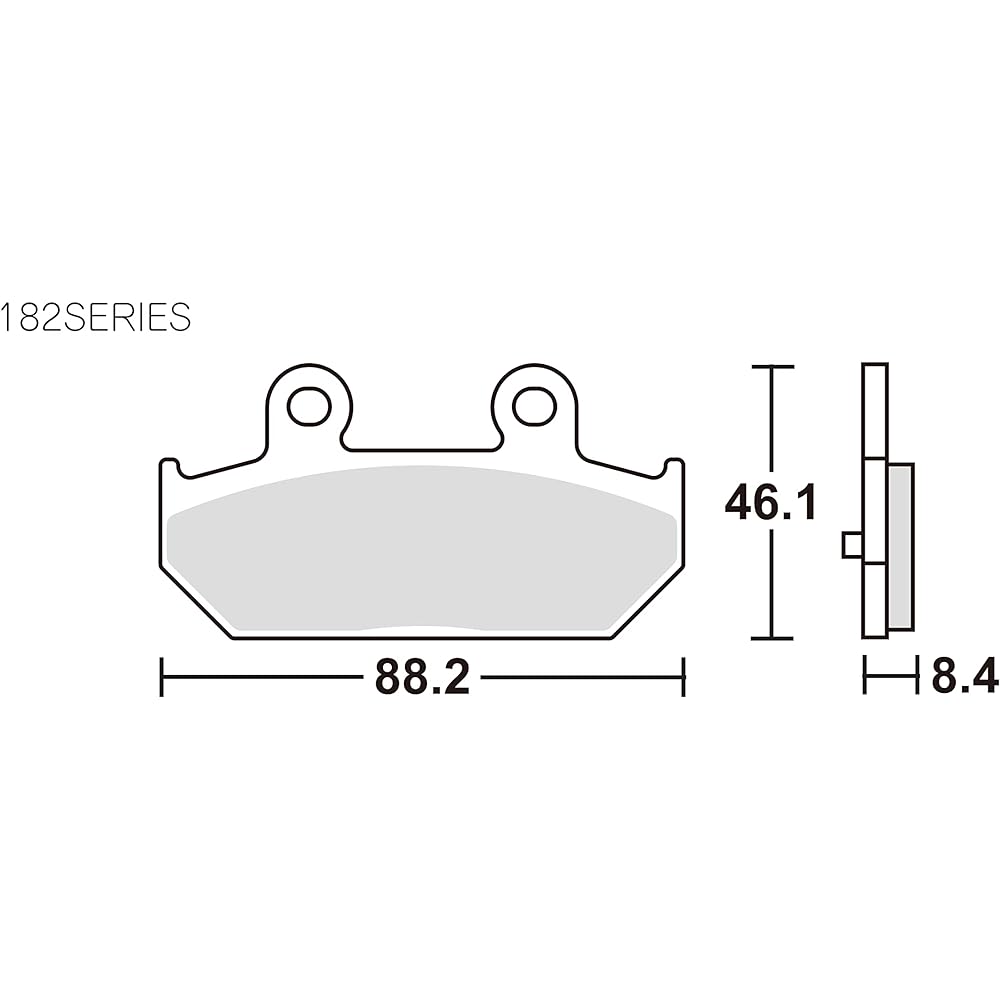 KITACO SBS Brake Pad E182 Ceramic Skywave 250 Skywave 400 Skywave 650 Gemma 777-0182000