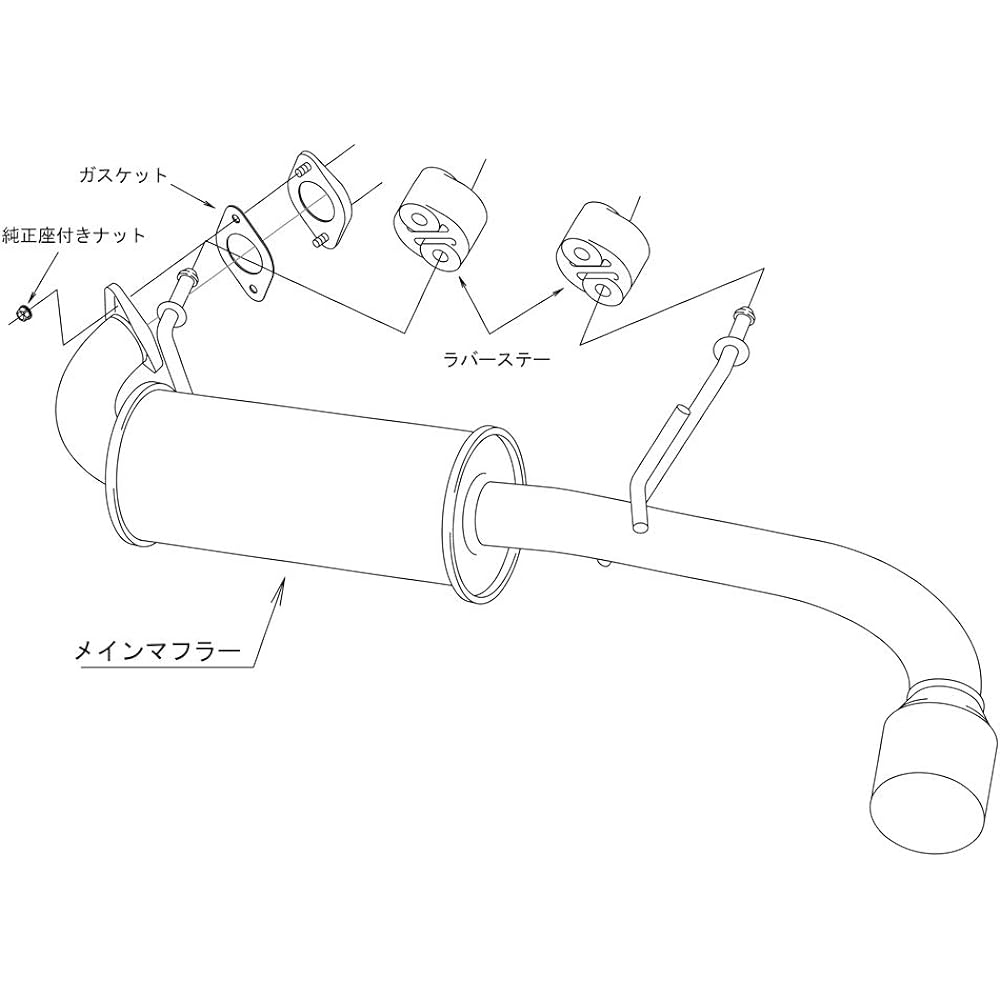 HKS Muffler Legal Muffler Suzuki Jimny JB64W Jimny Sierra JB74W