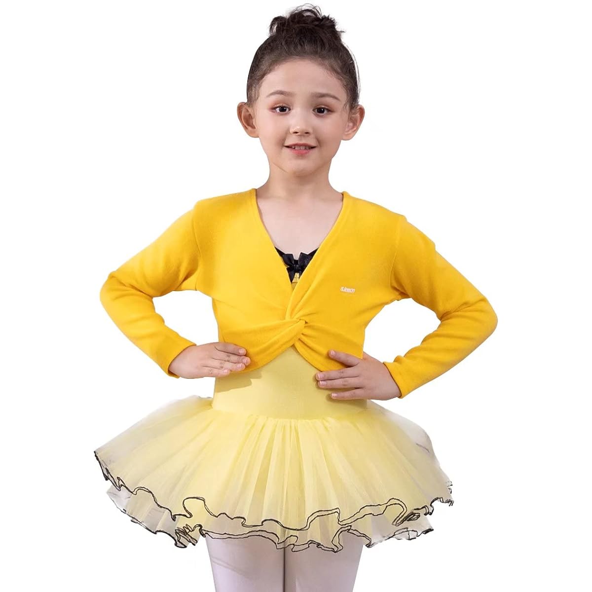 s.lemon Ballet Sweater Knit Ballet Thermal Outerwear Warm-up Ballet Tops Adults~Children
