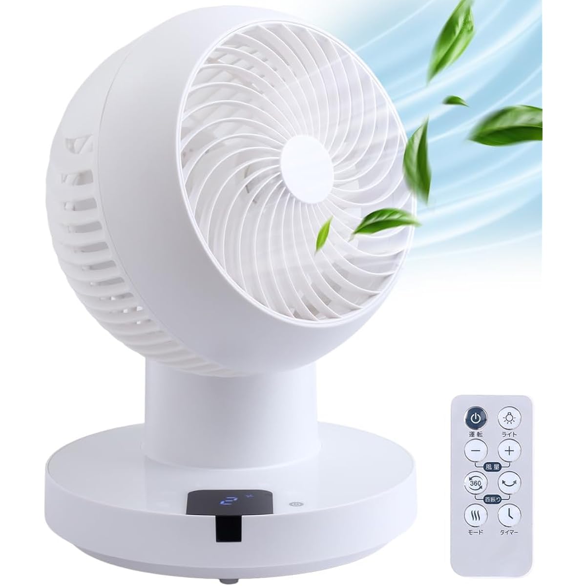 iimono117 Circulator, 360 Degree Rotation, Equipped with Swing DC Motor, ~24 tatami, Remote Control, Timer Included, Quiet, Directly Above, Blower, Fan (PSE Certified) (White)