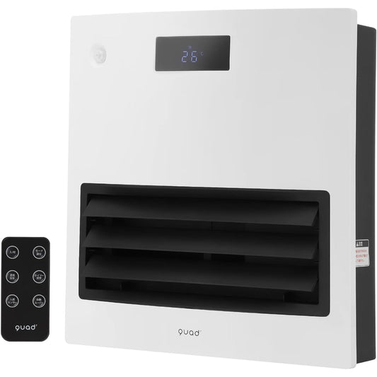IN4M Large Air Volume Ceramic Fan Heater 1200W with Automatic Louver Function Ceramic Heater with Motion Sensor Room Temperature Sensor 3 Level Switching Mirror Finish Heating Equipment Electric Feet Small Warm Air Energy Saving Dressing Room [Domestic M