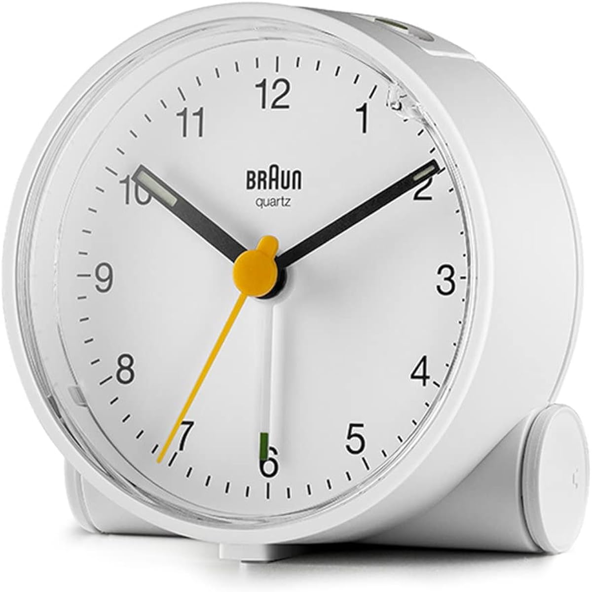 BRAUN Table Clock White W69mm x H69mm x D37mm Built-in Snooze/Light Function/Quiet Design/Luminous BC01W
