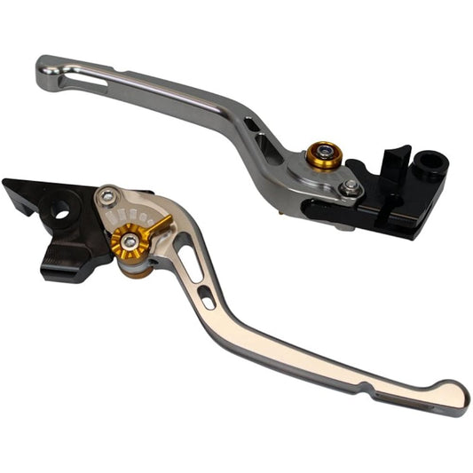 U-KANAYA Aluminum billet lever left and right set TYPE-GP Lever: Titanium/Adjuster: Gold Kawasaki [ZX-6R(19-)] [Z1000(17-)] [Ninja1000(17-19)] [Z900RS(17-)]