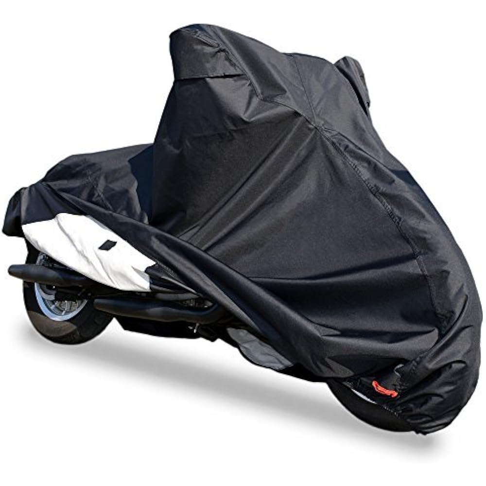 GBT GLOBAL BRIDGE TRADING Bike Cover, Heat Resistant, Waterproof, Non-melting, Super Water Repellent, Ox 300D, Thick, Durable, Body Cover, Wind Fly Prevention, No Stuff, No Theft, Security Bag, 7 Sizes to Choose from (6L)