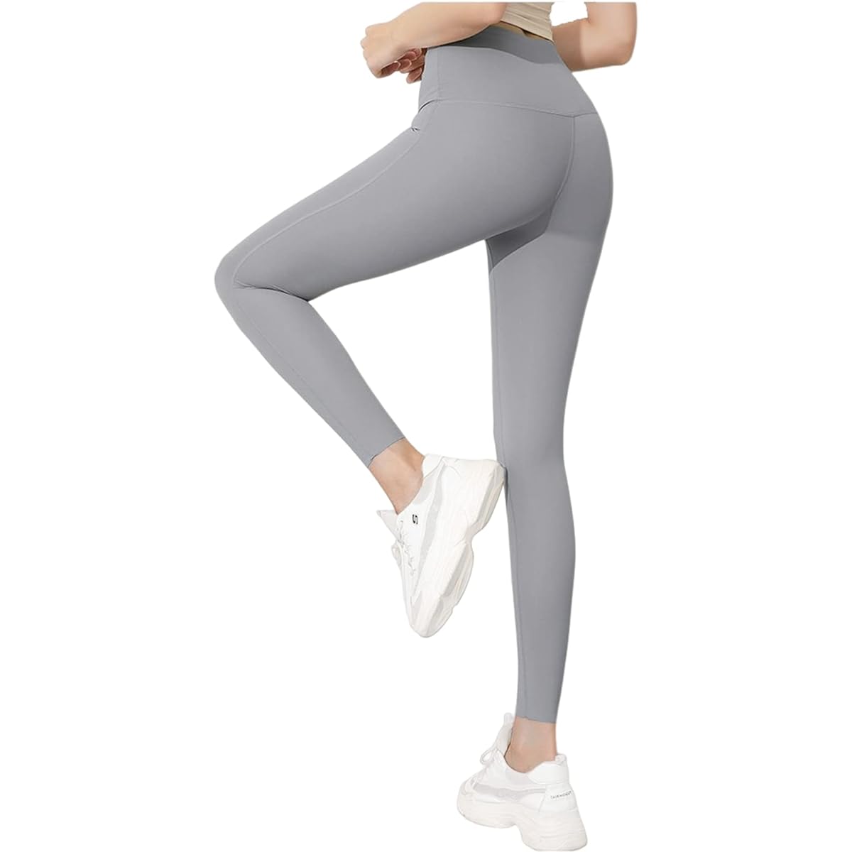 [Fitwings] Yoga Wear Yoga Leggings LYCRA Fabric High Waist Yoga Pants Women's Leggings Beautiful Legs Moisture Absorbent Quick Dry Running Fitness