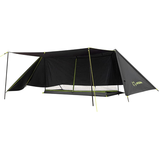 ATEPA Camping Pup Tent, Military Maku Tent, Simple Solo Tent, For 1-2 People, Breathable, Durable, Lightweight, Outdoor Touring Tent, 3000mm Waterproof, 210T Polyester, Suitable for Spring/Summer/Autumn