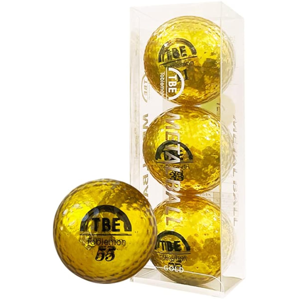 Official Ball Hiemon Golf Ball Set of 3 2 Piece Balls Heavy Duty Metal TOBIEMON Gold Pink Golf Ball Distance Father's Day Gift
