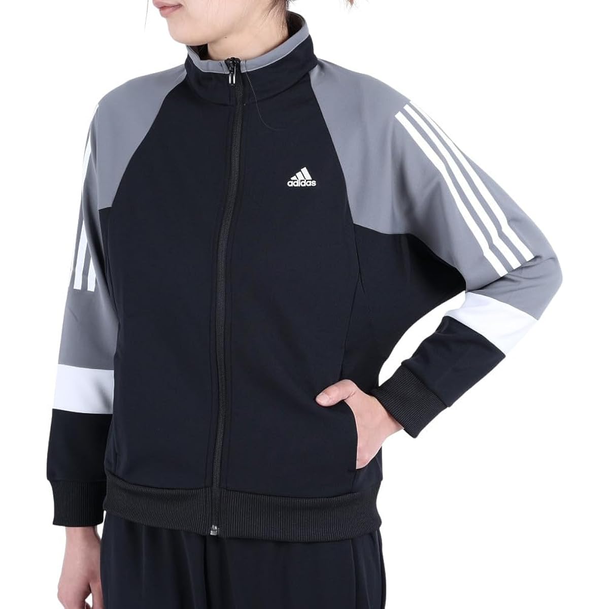 [Adidas] Long Sleeve Jersey Jacket Loose Fit Track Top Sportswear Women's,