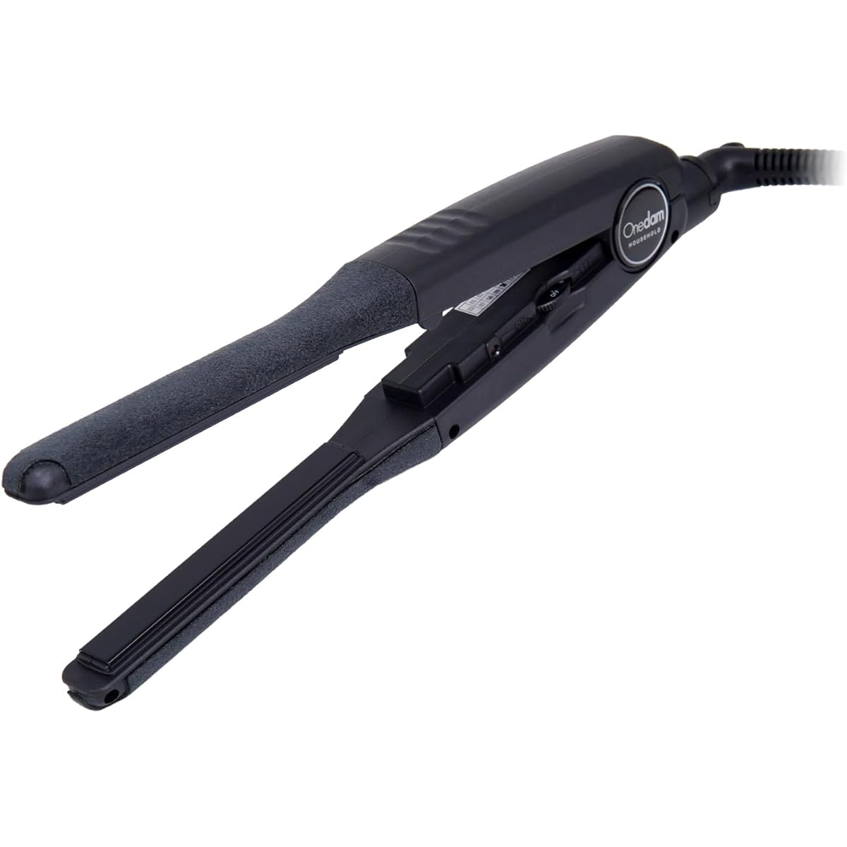 Onedom General Slim Ion Iron, 11mm, Straight, Bangs, Waves, Men's, 60°C to 200°C, Negative Ion Plate, Automatic Power Off, Silicone Cover Included AHI-1100C (Black)