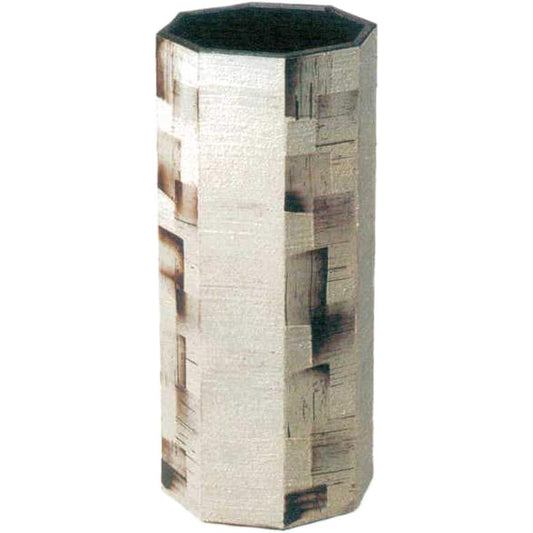 Yamasho pottery umbrella stand light gray etc. 21xd721xd747cm Shigaraki ware chocolate octagonal umbrella stand