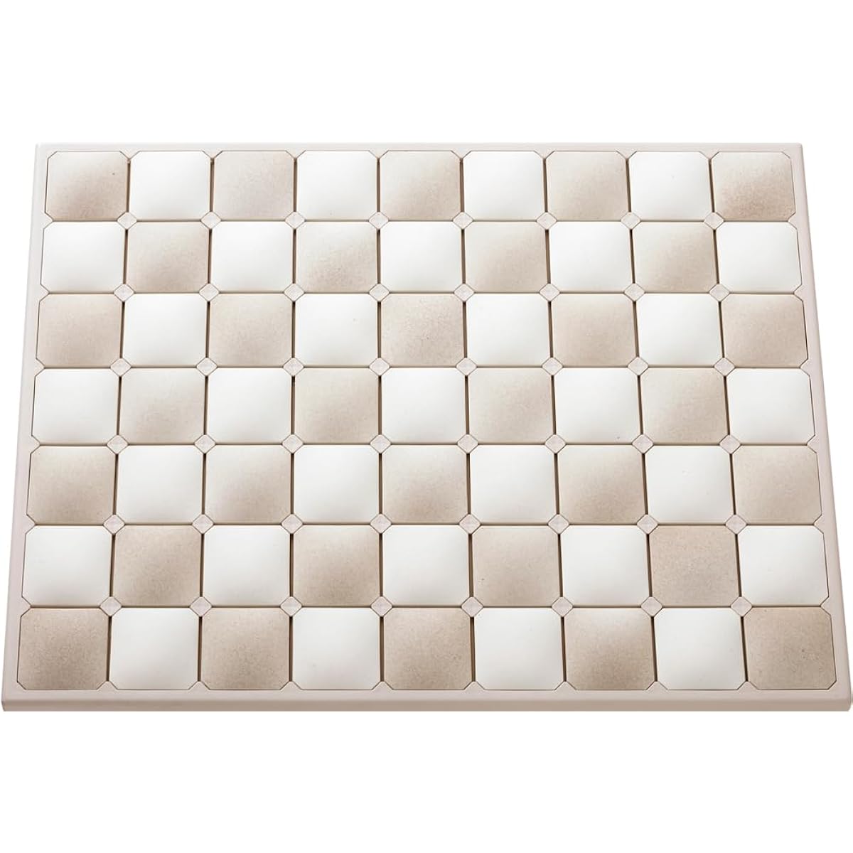 Honesty Diatomaceous Earth Bath Mat Beige L Size 58 x 45.5 x 2.2 cm Karari Washable Quick Drying Super Absorbent Sun Drying Fit Tile HO1912