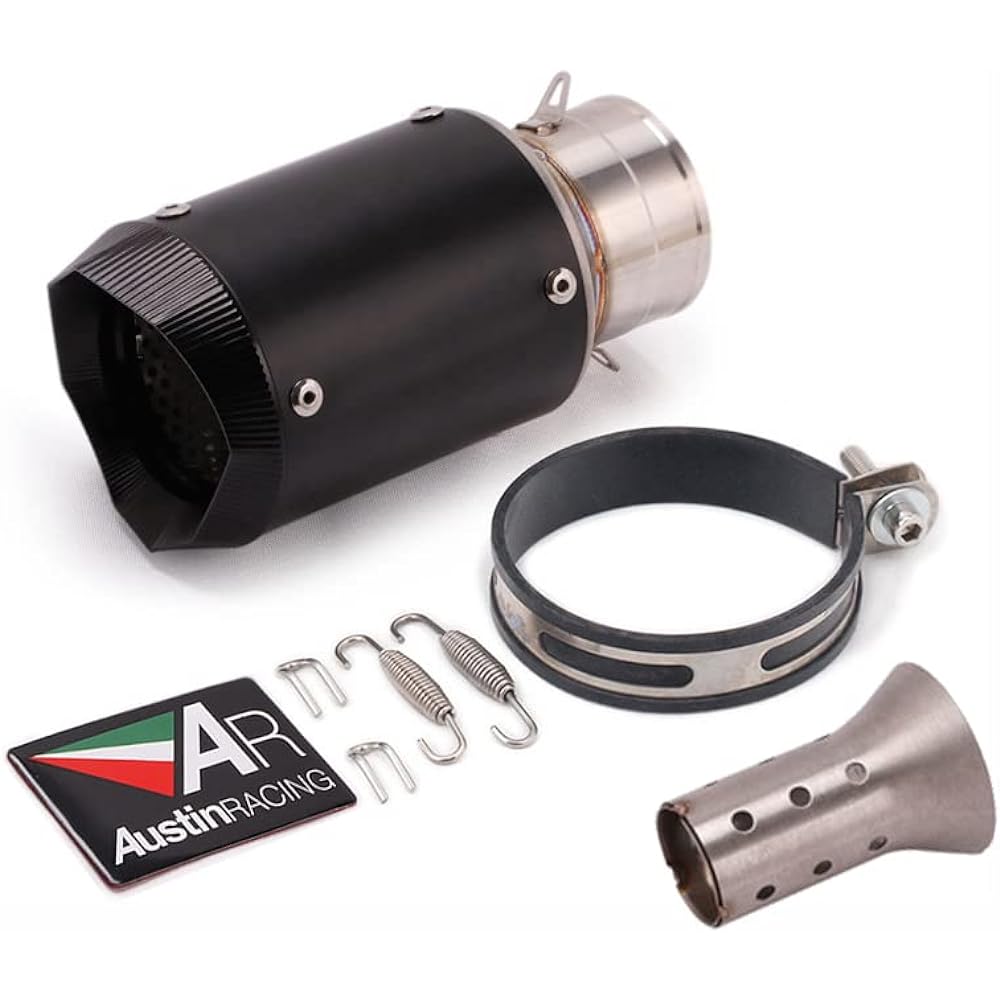 Bike Muffler Bike Silencer Slip-on Muffler φ60.5mm Universal with Inner Baffle