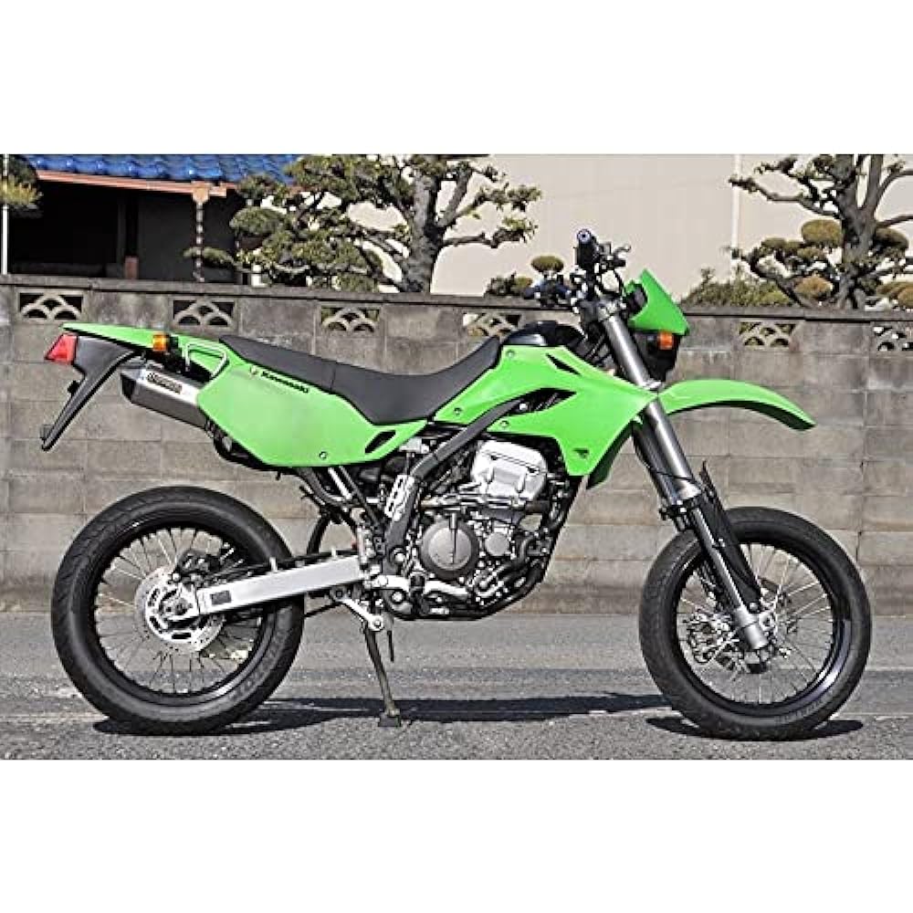 SECRET SPEED Kawasaki D Tracker 250 (KLX250) Bike Muffler (O2 Sensor Compatible) Dry Carbon Motard Deformed Slip-on SUS Stainless Steel Muffler D-TRACKER ss-201-r08