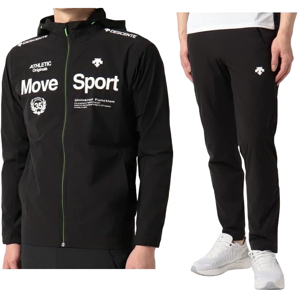 [DESCENTE] Move Sport Hooded Thin Stretch Cloth Jersey Jacket/Pants Top and Bottom Set DMMTJF13/DMMTJG13 Airy Transfer Soft