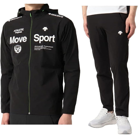 [DESCENTE] Move Sport Hooded Thin Stretch Cloth Jersey Jacket/Pants Top and Bottom Set DMMTJF13/DMMTJG13 Airy Transfer Soft
