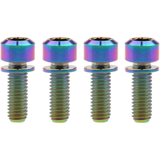 Dingtai Titanium M6x16/18/20/25mm 4pcs Fixing Washer Screw Allen Hex Bolt for Bicycle V Brake Hub