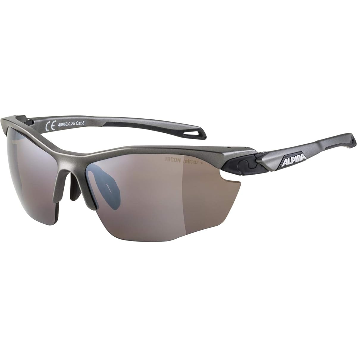 ALPINA Sports Sunglasses High Contrast Mirror Anti-Fog Running/Biking/Outdoor TWIST FIVE HR HM+