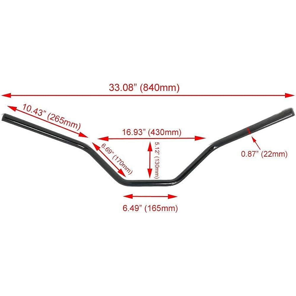 Motorcycle width 12.7cm Handlebar Retro Project Custom Street Bike