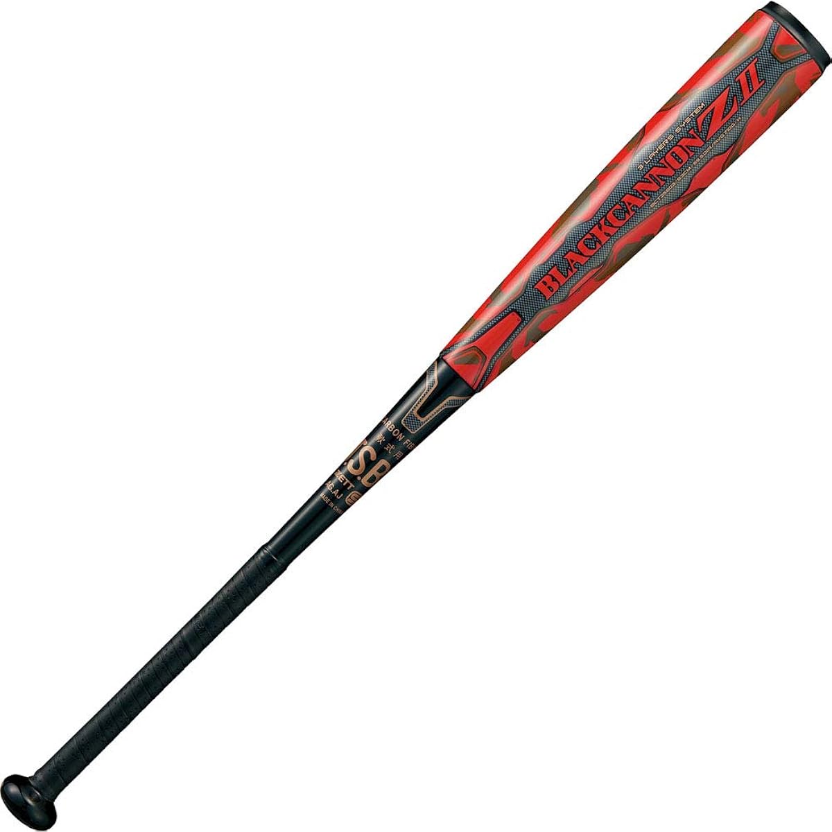 ZETT Softball Bat Black Cannon Z2 New Softball Compatible Carbon (FRP) Black x Red (1964)