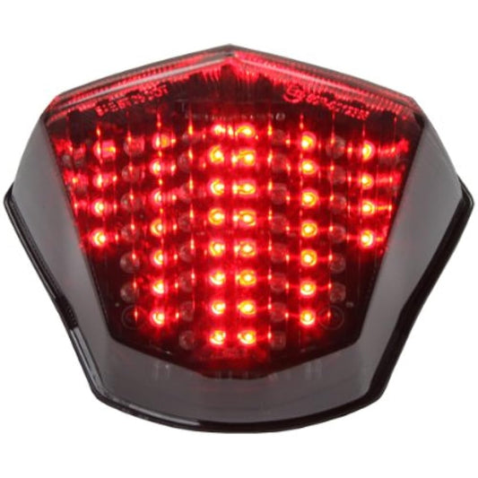 Integrated sequential LED tail tail lit smok lens 2009-2017 for YAMAHA FZ6R