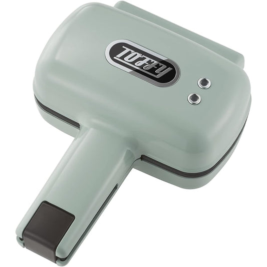 [Toffy] Half Hot Sand Maker <Plate Replaceable> K-HS5 (Pale Aqua) Half Hot Sand/Waffle Plate 2WAY Eating Size Plate Washable Switch ON/OFF K-HS5-PA