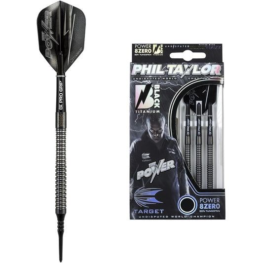 Target Power Eight Zero Black Titanium Phil Taylor Model Barrel Titanium Soft 18g