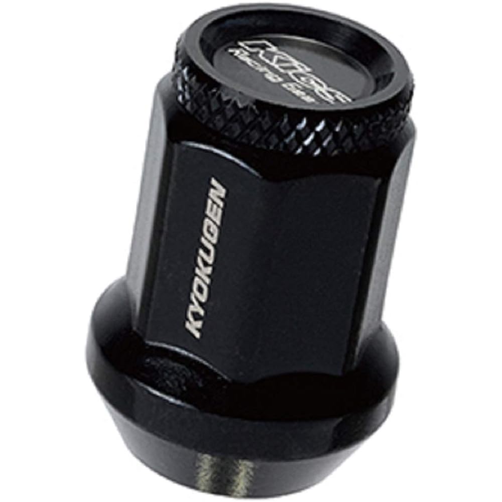 KYO-EI (Kyoei Sangyo) Extreme Through Nut with Aluminum Cap M12XP1.25 20 Black 20 Pieces HP3KK