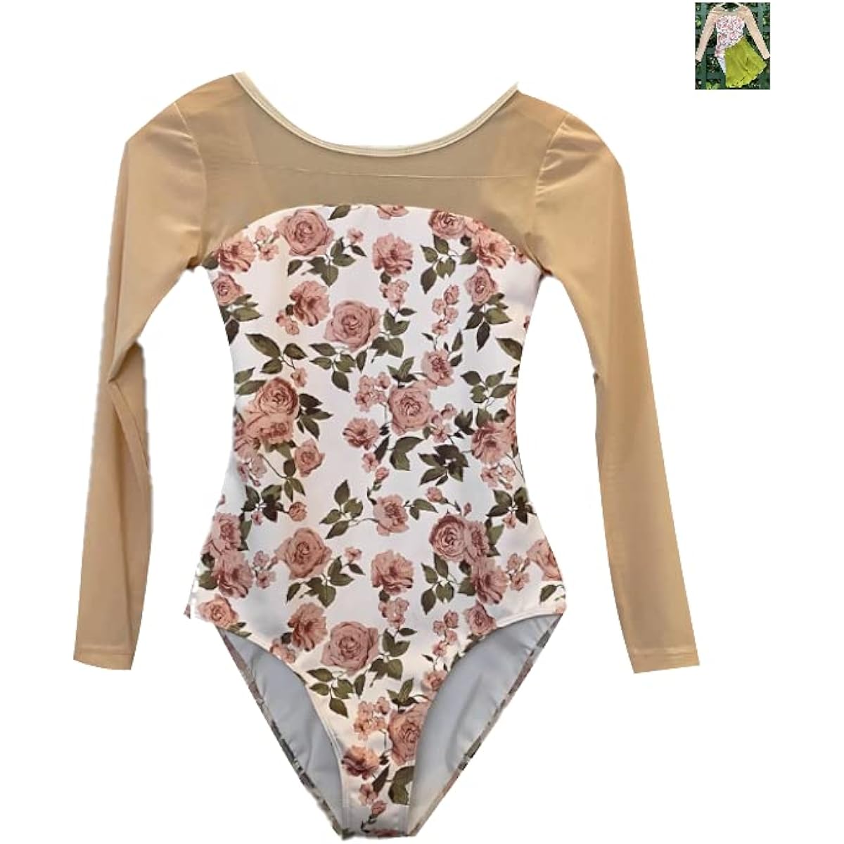 [Pro Dance] ProDance Printed Long Sleeve Floral Pattern Stylish Ballet Leotard Women's PLL017MA