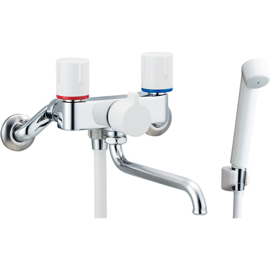 LIXIL INAX Wall-mounted 2-handle shower bath faucet with temporary water stop function and anti-freeze drain specification RBF-892N