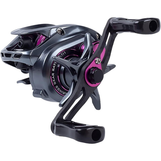 Kingdom Bait Reel, Ultra Light 135g, Gear Ratio 7.1:1/8.1:1 Aluminum Spool, Sea Fishing, Freshwater Fishing, Dual Use, Strong Magnetic Brake (Left Handle/Right Handle)