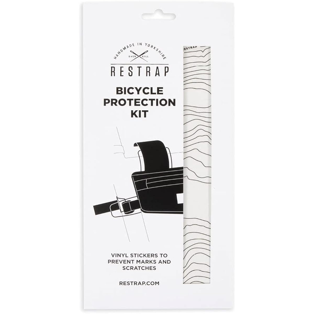 [Genuine Japanese Product] RESTRAP Bicycle Frame Protector BICYCLE PROTECTION KIT Bicycle Protection Kit White Protects from dirt and scratches 3 pieces