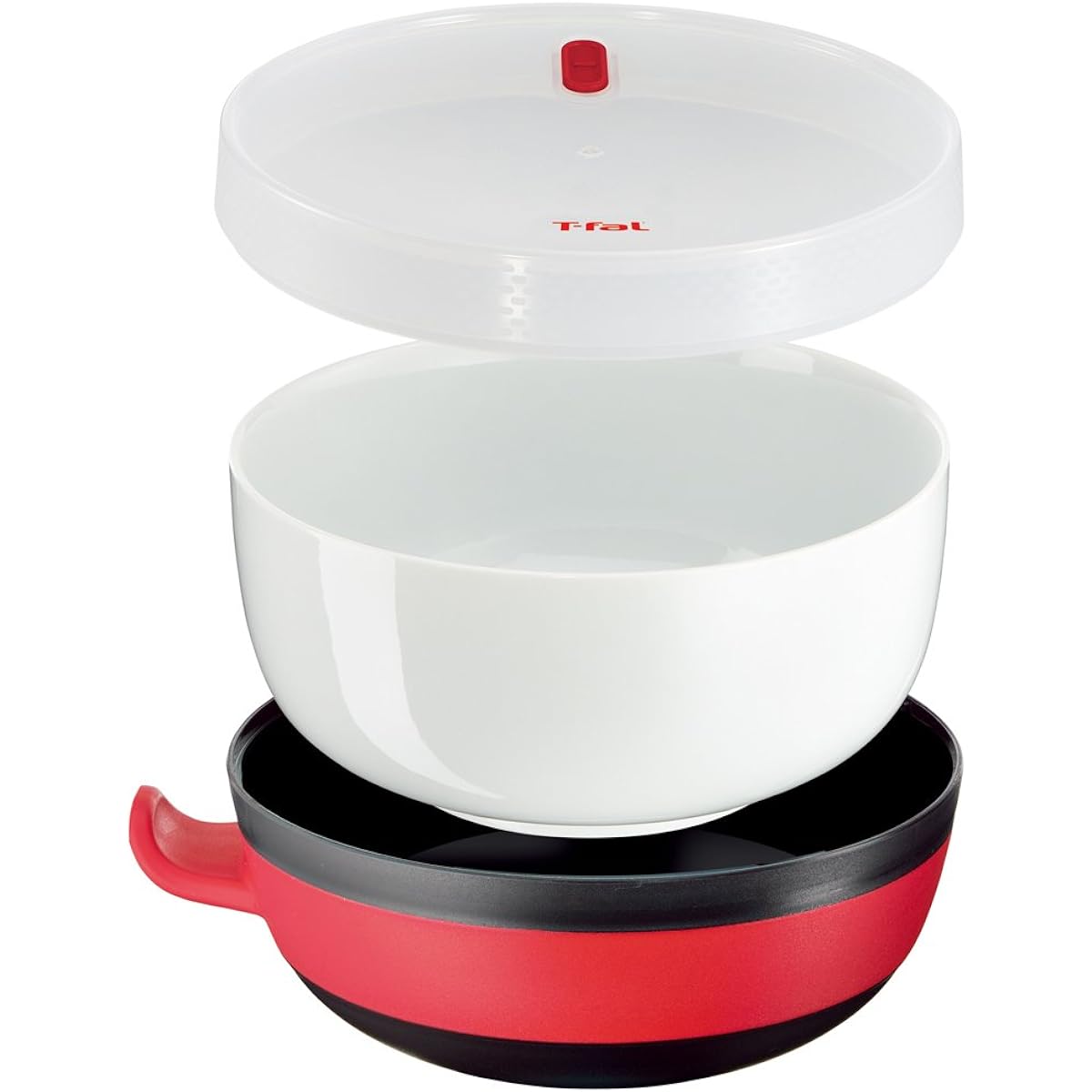 Tefal Microwave Cookware Quick Bowl Brown & Red Kitchen Tool [Channel Limited] K21501