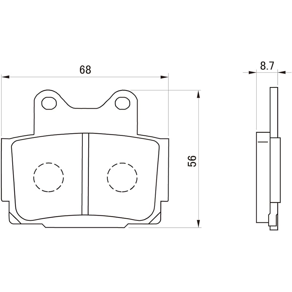 Daytona Motorcycle Brake Pad Red Pad (Semi Metal Pad) SRX600-1 (85-86) FZ250 Feather (85-86) RZ250R (84-88) etc. 79808 Thread No: 24