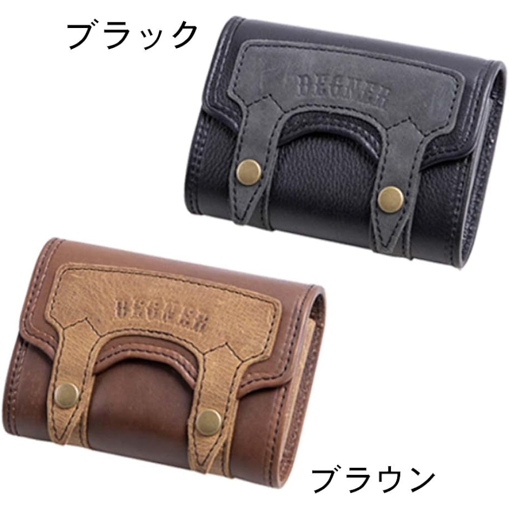 DEGNER Antenna Separated ETC Compatible Vintage Design Leather Combination Leather ETC Case Black SB-91