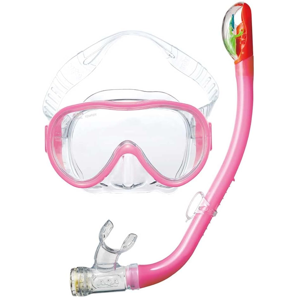 AQA Women's Marine Sports Mask & Snorkel 2-Piece Set Vega Light & Sammy Dry Special KZ-9077N