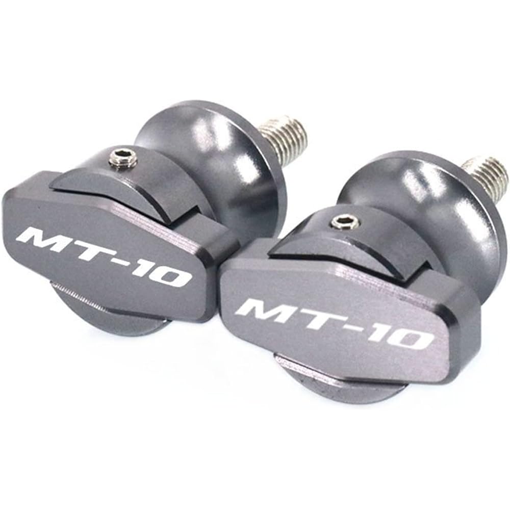 Stand Screw Slider Motorcycle CNC Aluminum Frame Bracket 6MM Screw Slider Swing Arm Spool Slider Suitable for M6 YAMAHA MT-10 MT10 MT 10 FZ-10 FZ10 (Color: Titanium)