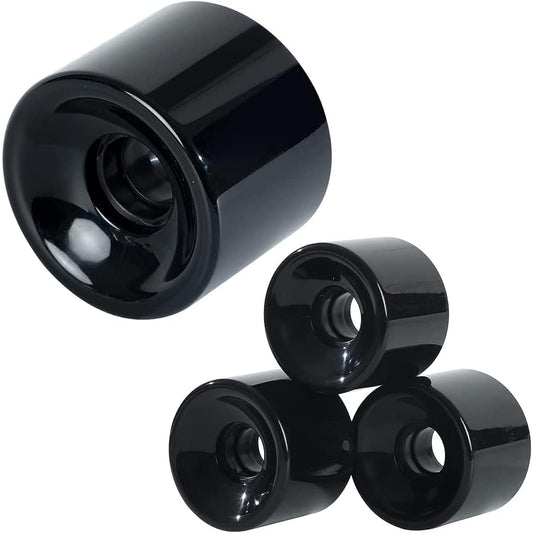 TKY Skateboard Wheels Skateboard Custom Soft Cruise Replacement 78A 65mm Set of 4 Black