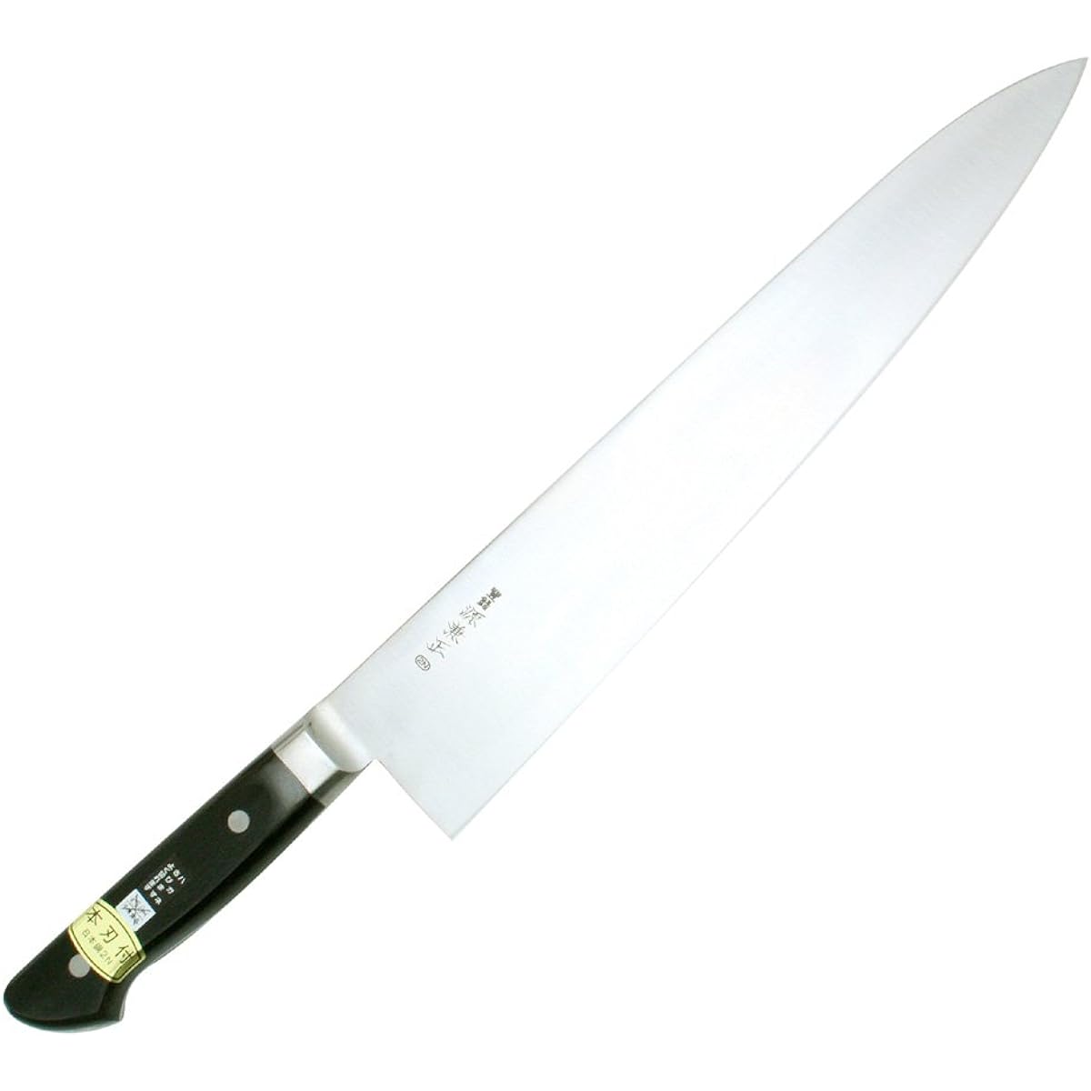 Kanemasa Minamoto M series all steel black plywood handle with base Gyuto 330mm (with real blade) KC-706