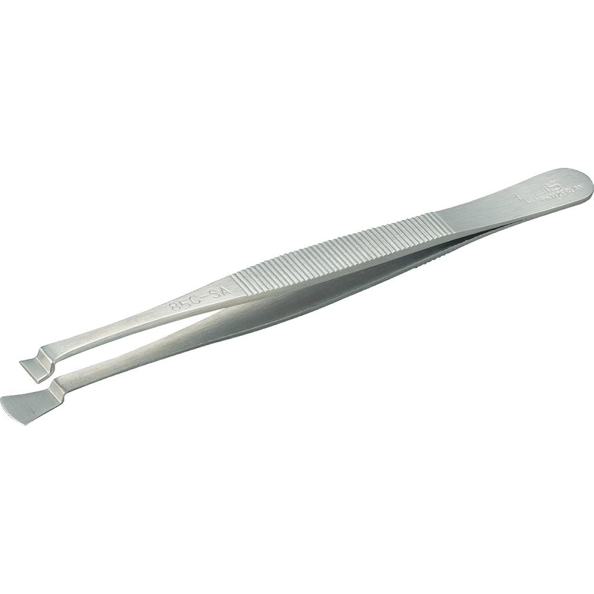 TRUSCO Acid and Magnetic Tweezers 120mm Tip Width 8mm For Wafers 85C-SA