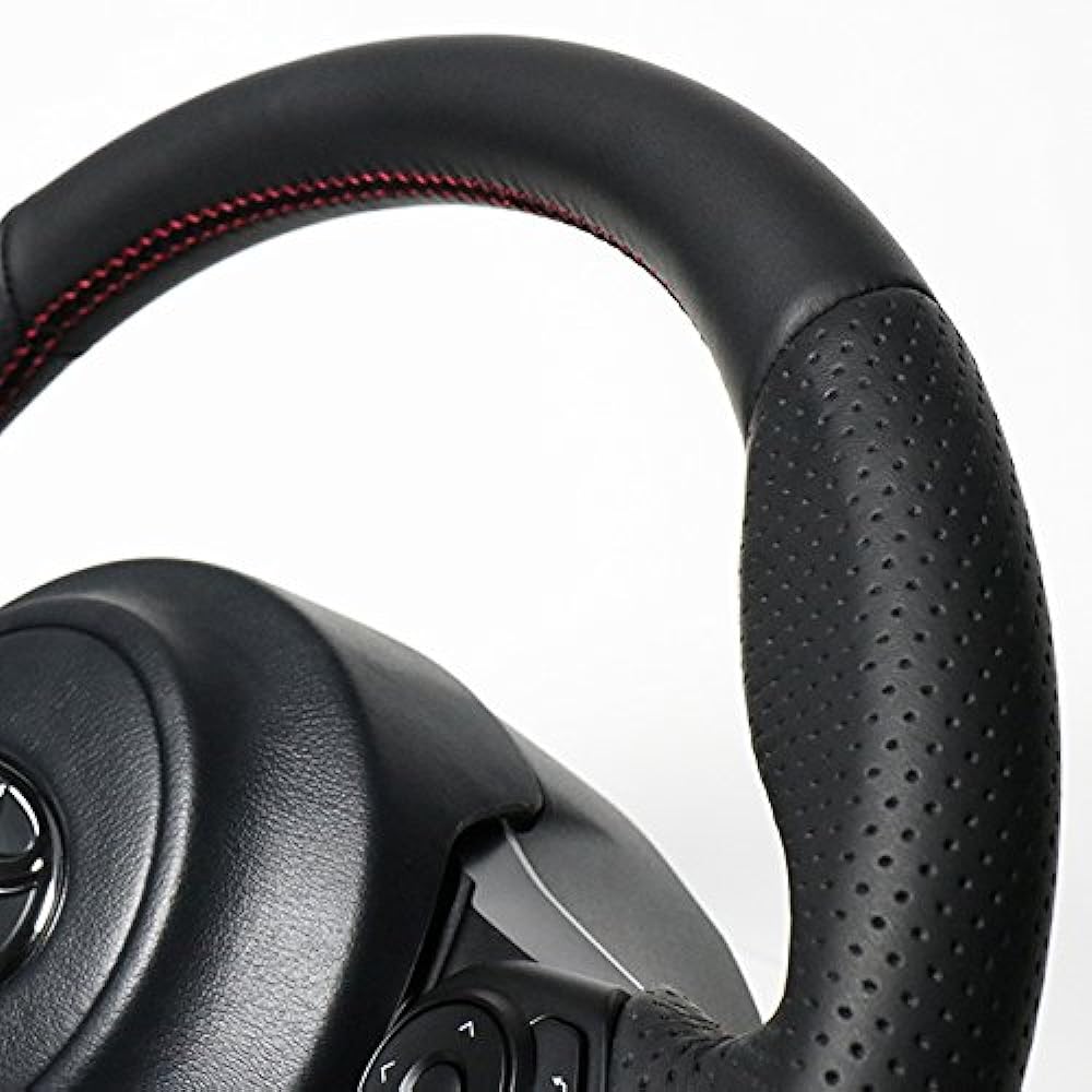 REAL Steering [GR86/GR Vitz/GR SPORT Prius PHV, Prius α, Mark X, Harrier, Voxy, Noah, Aqua] All leather GR-LPB-RD-GR