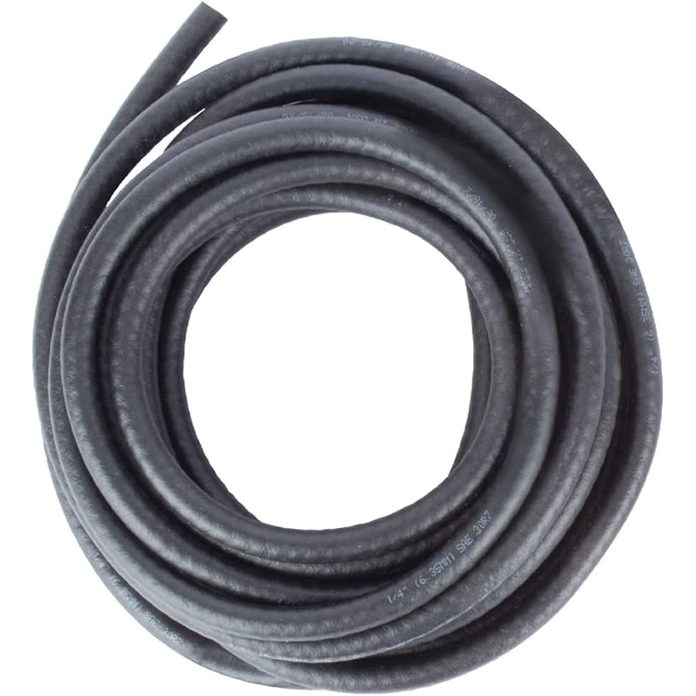JS Jackson Supplies Fuel Line Emission Control Hose for Small Engines SAE 30R7 1/4" ID 1/2" OD 6' Length