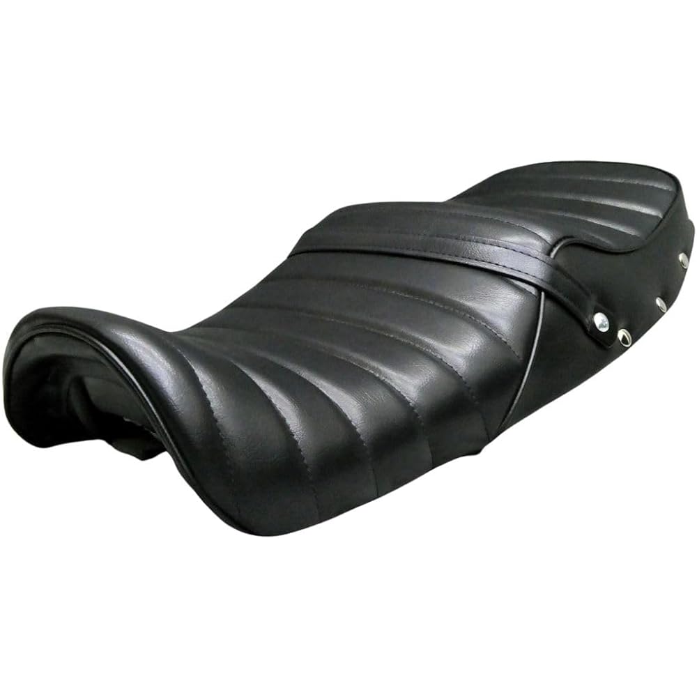 XJR400R Late Tuck Roll Seat/Anko Cut Finished Product RH02J 4HM9 Tiered Seat Deformation Tandem Heppoko President XJR400 YAMAHA Yamaha (Brown Leather Two Tone Seat Studded)