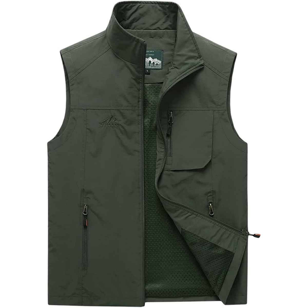 [Rortyno] UV resistant, quick drying, breathable fishing vest, men's, summer, outdoor, fishing vest, mesh lining, multi-functional, military vest, many pockets, photographer vest, thin, water repellent, abrasion resistant, summer vest, golf, work, mounta