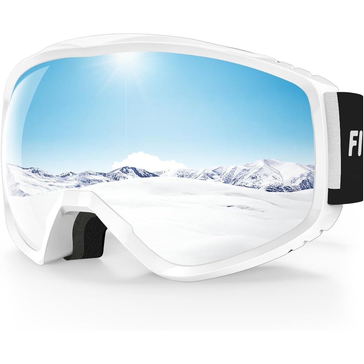[Findway] Ski Goggles, Snow Goggles, Snowboard Goggles, Glasses Compatible, OTG, Anti-Fog, Wide View Baseball Lens, Windproof/Snowproof/UV Protection, Lightweight and Shockproof, Suitable for Adults, Men and Women, Sports Goggles for Climbing or Skiing