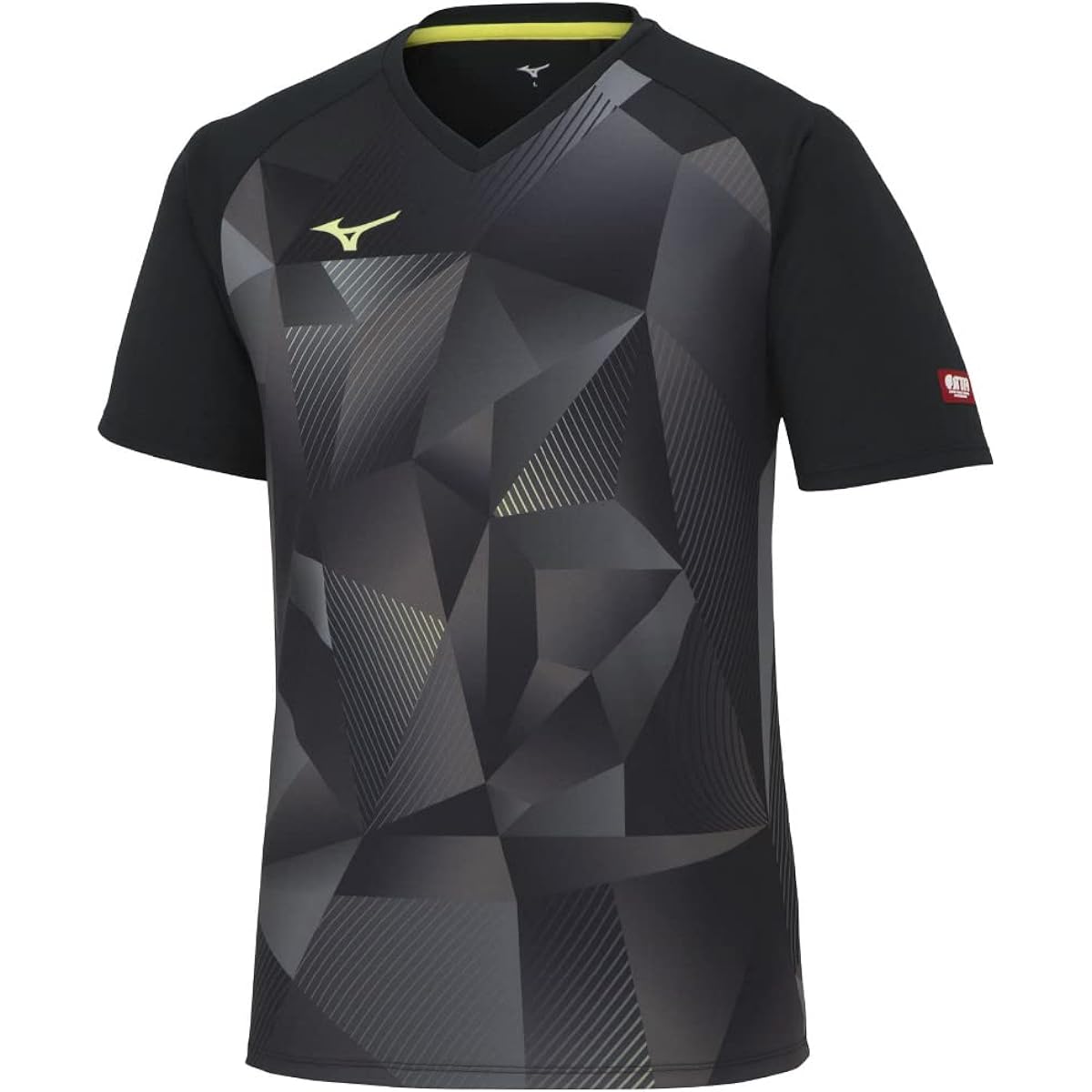 [Mizuno] Table Tennis Wear Game Shirt, Short Sleeve, V-Neck, Unisex, Sweat Absorbent, Quick Drying, JTTA Officially Approved, 82JAA001