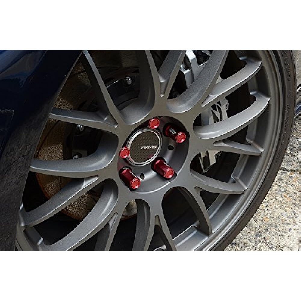 KYO-EI CL53-11R LEGGDURA RACING Shell Type Lock & Nut Set (CL53) Reducer Racing Shell Type Nut (Lock & Nut Set) M12 x P1.5 Red