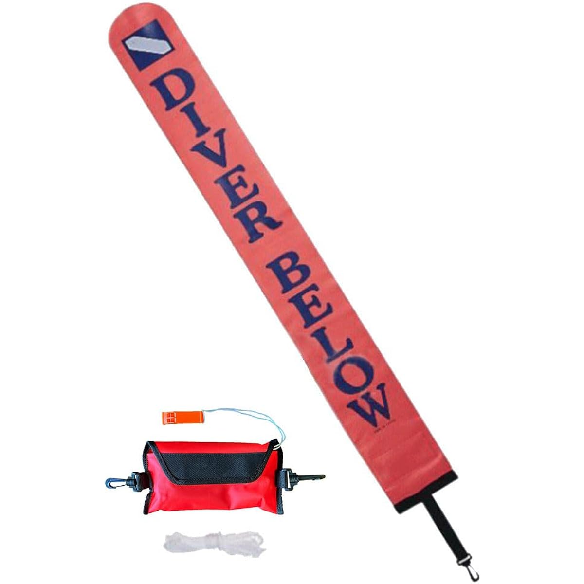 PROBLUE Signal Float with Dedicated Case and Whistle AC-37-5 Orange Diving
