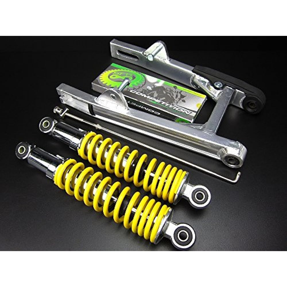5cm long aluminum swing arm & 280mm rear shock Yellow & chain Monkey/Gorilla NO1188